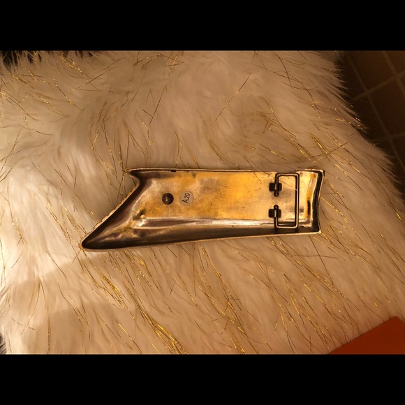 Riders silver buckle with a rhinestone affect - Picture 6 of 8